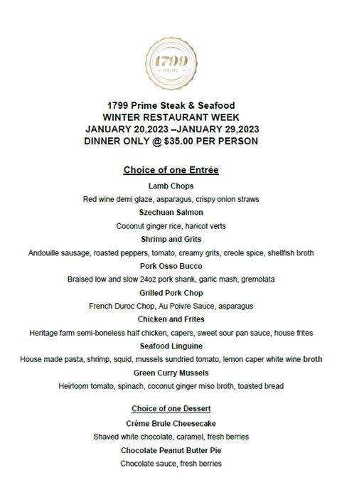 prime restaurant week menu